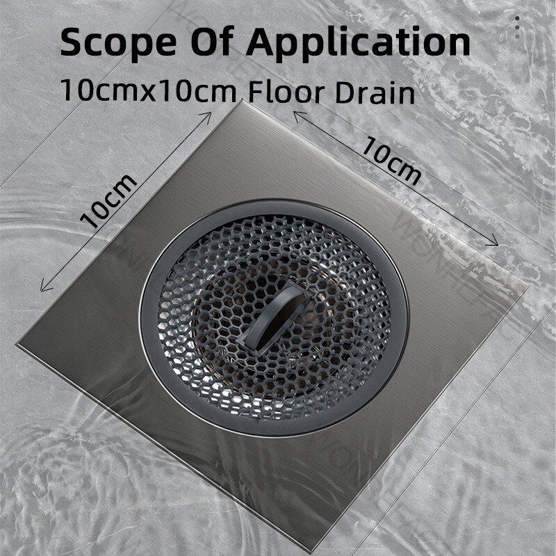 Odvod za tuširanje od nehrđajućeg čelika Jednosmjerni odvodni ventil Cjedilo za kosu protiv začepljenja Filter za neugodne mirise Čep za podni odvod Pribor