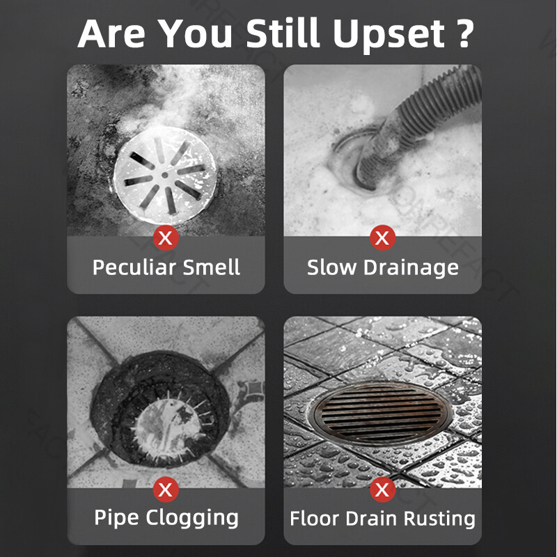 Odvod za tuširanje od nehrđajućeg čelika Jednosmjerni odvodni ventil Cjedilo za kosu protiv začepljenja Filter za neugodne mirise Čep za podni odvod Pribor