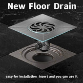 Magnetski samozatvarajući podni odvod WC Kanalizacija otporan na insekte Poklopac od nehrđajućeg čelika Hvatač dlaka Cjedilo za kupaonski pribor