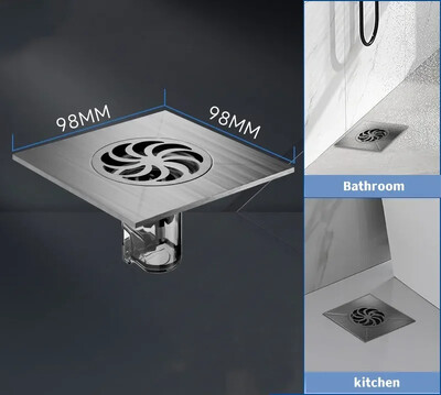 Magnetski samozatvarajući podni odvod WC Kanalizacija otporan na insekte Poklopac od nehrđajućeg čelika Hvatač dlaka Cjedilo za kupaonski pribor