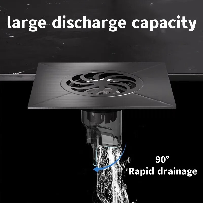 Magnetski samozatvarajući podni odvod WC Kanalizacija otporan na insekte Poklopac od nehrđajućeg čelika Hvatač dlaka Cjedilo za kupaonski pribor