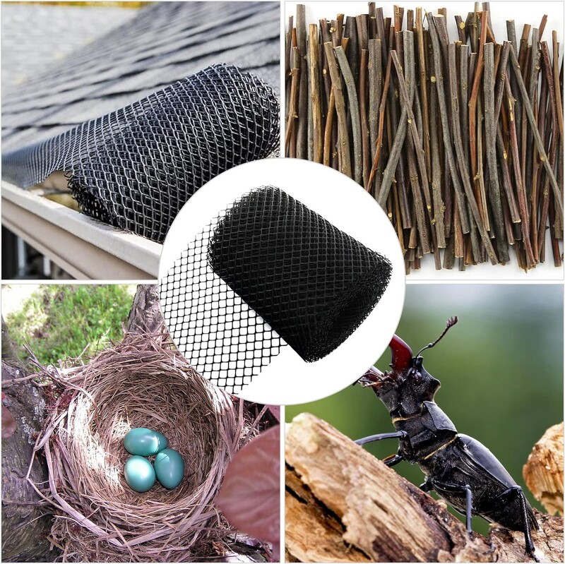 2 paketa plastične mreže za zaštitu oluka u roli 6” X 20 stopa štitnik za lišće za kišnicu-zaustavlja začepljene oluke-s 20 pričvršćenih kuka