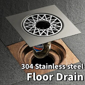 Kvadratni tuš Odvod u podu od nehrđajućeg čelika s uklonjivim poklopcem filtera Odvod za kadu Rešetka za otpad za kuhinjsku kupaonsku opremu