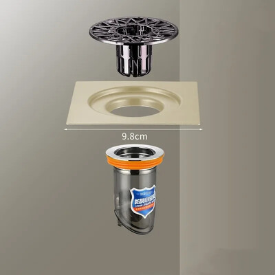 Kvadratni tuš Odvod u podu od nehrđajućeg čelika s uklonjivim poklopcem filtera Odvod za kadu Rešetka za otpad za kuhinjsku kupaonsku opremu