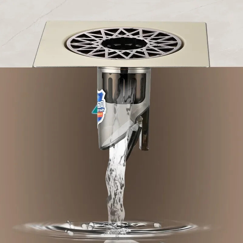 Kvadratni tuš Odvod u podu od nehrđajućeg čelika s uklonjivim poklopcem filtera Odvod za kadu Rešetka za otpad za kuhinjsku kupaonsku opremu