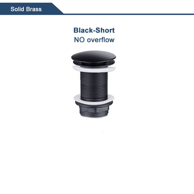 Skočni ispusni ventil za umivaonik za kupaonicu Novi čep za odvod Naprava za kadu Mjedeni set od crnog kroma Odbojni filtar za umivaonik