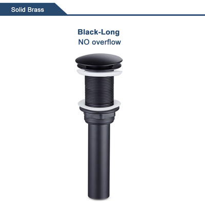 Skočni ispusni ventil za umivaonik za kupaonicu Novi čep za odvod Naprava za kadu Mjedeni set od crnog kroma Odbojni filtar za umivaonik