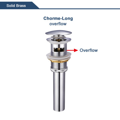 Skočni ispusni ventil za umivaonik za kupaonicu Novi čep za odvod Naprava za kadu Mjedeni set od crnog kroma Odbojni filtar za umivaonik