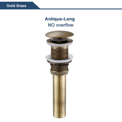 Skočni ispusni ventil za umivaonik za kupaonicu Novi čep za odvod Naprava za kadu Mjedeni set od crnog kroma Odbojni filtar za umivaonik