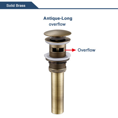 Skočni ispusni ventil za umivaonik za kupaonicu Novi čep za odvod Naprava za kadu Mjedeni set od crnog kroma Odbojni filtar za umivaonik