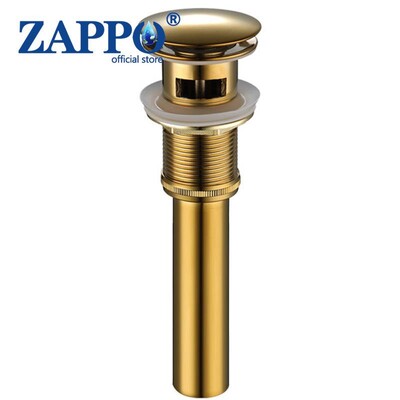 ZAPPO umivaonik Pop-up odvodni ventil za kupaonicu Novi odvodni čep Naprava za kadu Mjedeni set Crni kromirani odbojni filtar za umivaonik