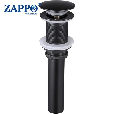 ZAPPO umivaonik Pop-up odvodni ventil za kupaonicu Novi odvodni čep Naprava za kadu Mjedeni set Crni kromirani odbojni filtar za umivaonik