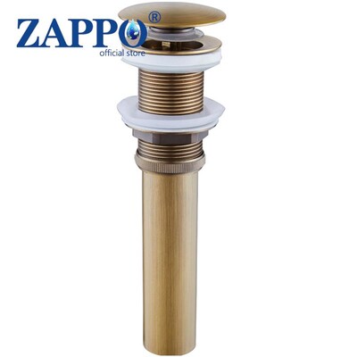 ZAPPO umivaonik Pop-up odvodni ventil za kupaonicu Novi odvodni čep Naprava za kadu Mjedeni set Crni kromirani odbojni filtar za umivaonik