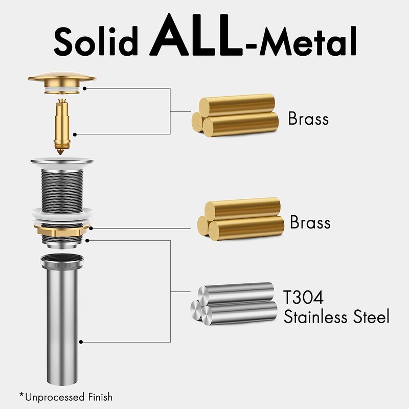 ZAPPO umivaonik Pop-up odvodni ventil za kupaonicu Novi odvodni čep Naprava za kadu Mjedeni set Crni kromirani odbojni filtar za umivaonik