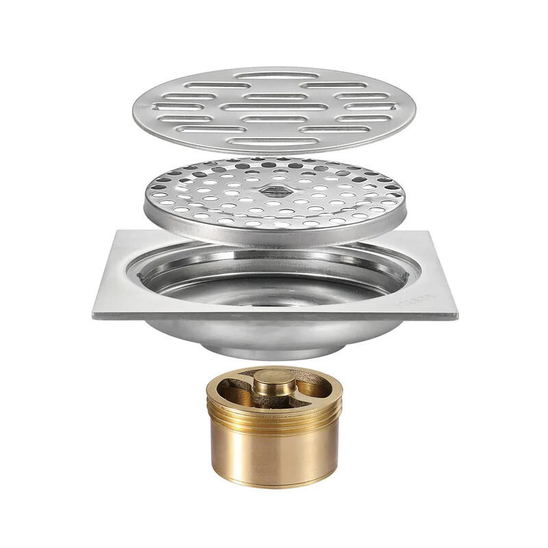 Odvod za tuš Debeli Podni odvod od nehrđajućeg čelika Obična kupaonica WC Kuhinja Balkon Namjenski za sprječavanje mirisa BaIDaiMoDeng