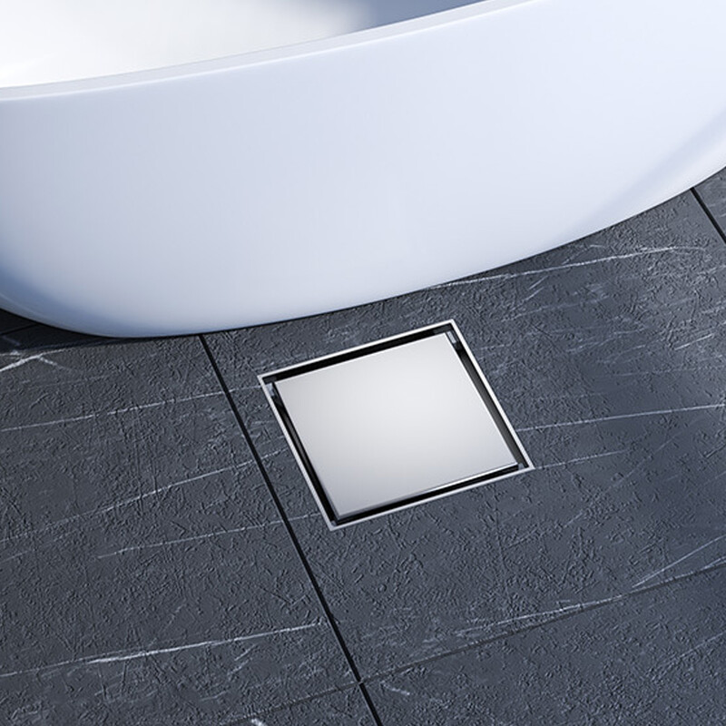 Podni odvod za noge 10*10 cm Odvodi za kadu protiv neugodnih mirisa Dezodoracijski kvadratni DIY crni filter za tuš Poklopac Cijev od nehrđajućeg čelika 304