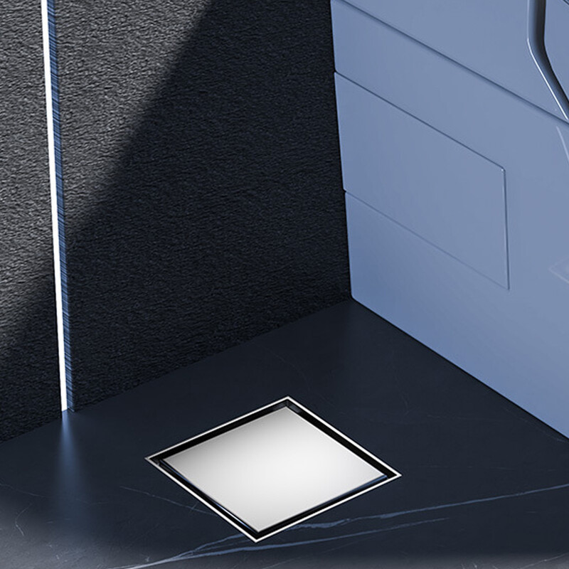 Podni odvod za noge 10*10 cm Odvodi za kadu protiv neugodnih mirisa Dezodoracijski kvadratni DIY crni filter za tuš Poklopac Cijev od nehrđajućeg čelika 304