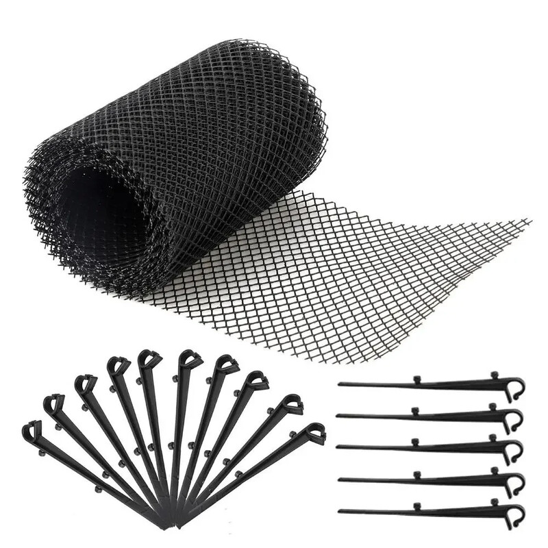 15cm×6m Mrežasto cjedilo protiv pada Filter Vrtna mreža za ptice Ograda Štitnik za oluke Vrtna mreža Plastična mreža za strehe Štit
