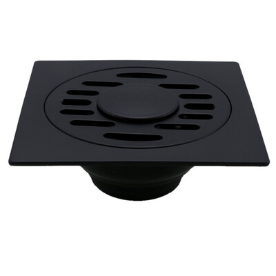 Crni kupaonski kvadratni odvod za tuš sifon od nehrđajućeg čelika Rešetka za otpad Okrugli poklopac Cjedilo za kosu