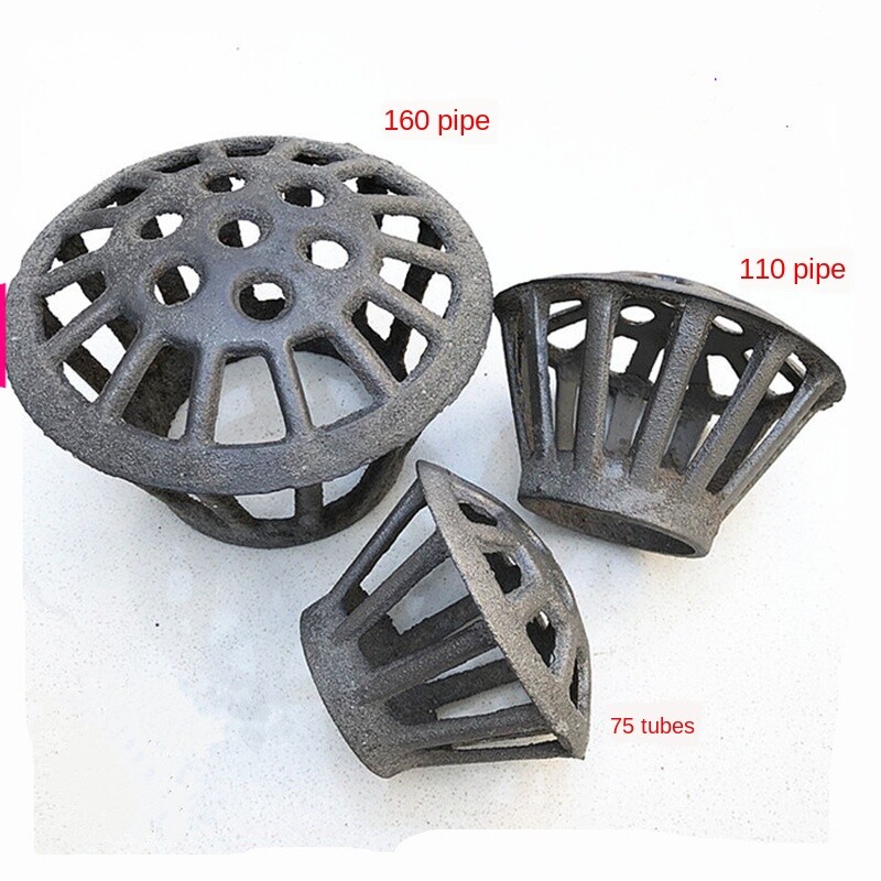 Krovna odvodna cijev Željezo Podni odvod Balkon Odvodna cijev Cjedilo 75-160 mm Rešetka PVC cijev Kanalizacijski odvod Umetak Mrežni poklopac Čep za rupu