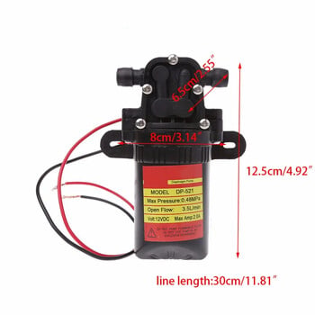 DC 12V 3.5L/Min 0.48MPa 70 PSI диафрагма с високо налягане Самозасмукваща водна помпа Мини диафрагмени помпи