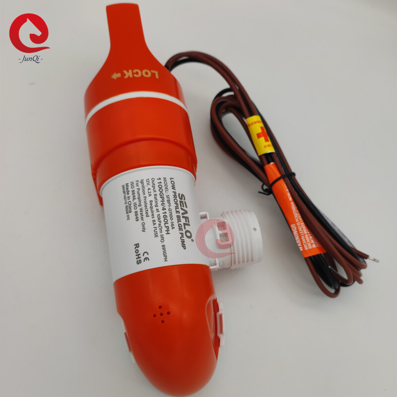 12V/24V SEAFLO 14A serija uskih niskoprofilnih automatskih kaljužnih pumpi s senzorom razine vode, vodoravna automatska kaljužna pumpa za jahte