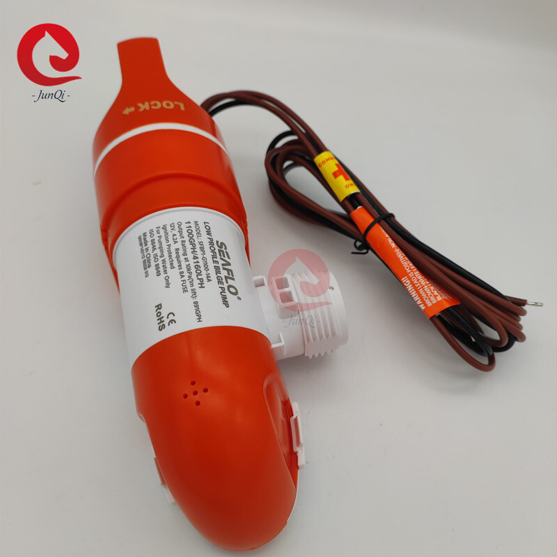 12V/24V SEAFLO 14A serija uskih niskoprofilnih automatskih kaljužnih pumpi s senzorom razine vode, vodoravna automatska kaljužna pumpa za jahte