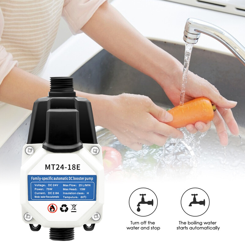24V DC Pumpe za povećanje tlaka vode 50W Automatski regulator Pumpa za podizanje tlaka vode Kućna kuhinja Komplet pumpe za povećanje tlaka vode