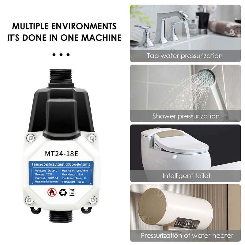 24V DC Pumpe za povećanje tlaka vode 50W Automatski regulator Pumpa za podizanje tlaka vode Kućna kuhinja Komplet pumpe za povećanje tlaka vode