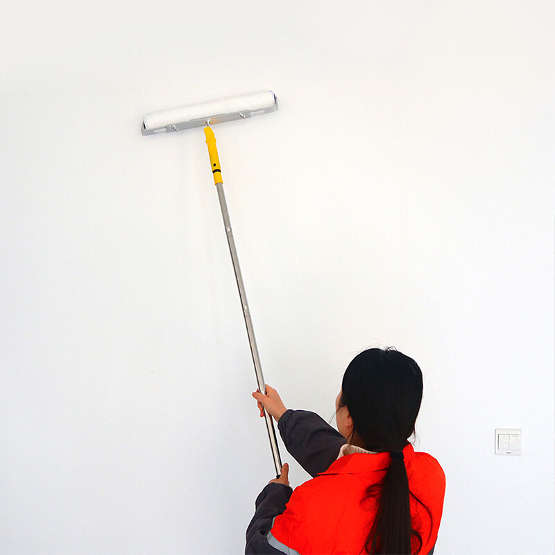 18 colių 46 cm dažų voleliu teptukas trumpas-vidutinis-ilgas pliušinės dažymo rankenos įrankis, skirtas sienų dekoratyvinei 9 mm dažymo rankenos įrankio atramai