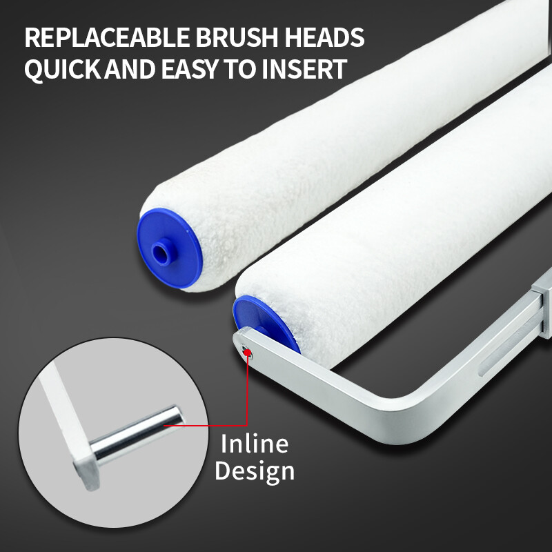 18 colių 46 cm dažų voleliu teptukas trumpas-vidutinis-ilgas pliušinės dažymo rankenos įrankis, skirtas sienų dekoratyvinei 9 mm dažymo rankenos įrankio atramai