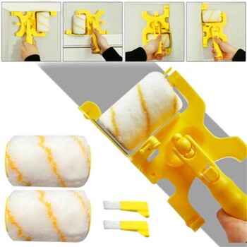 Clean-Cut Paint Roller Brush Hand-hild Paint Edger Roller Roller Tool with Roller and Brush for Paint Room Paint Wall Painting windows