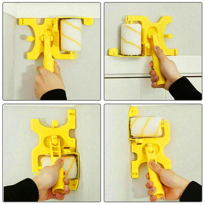 Perie cu role de vopsea cu tăiere curată Instrument de mână pentru tăiere de vopsea cu rolă și perie pentru pictura ferestrei, peretelui, tavanului, camerei de acasă