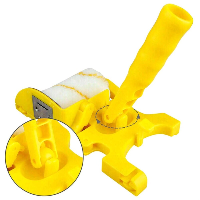 Perie cu role de vopsea cu tăiere curată Instrument de mână pentru tăiere de vopsea cu rolă și perie pentru pictura ferestrei, peretelui, tavanului, camerei de acasă