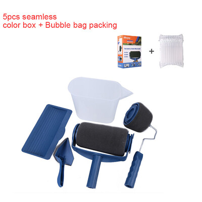 Besiūlis dažų ritinėlių šepetėlių rinkinys su spalvota dėžute Daugiafunkcinis buitinis sienų dekoratyvinis dažų volelio šepečio įrankis