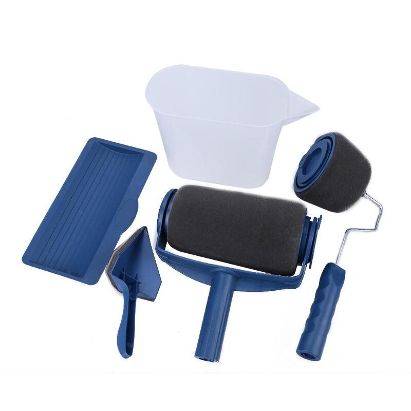 Besiūlis dažų ritinėlių šepetėlių rinkinys su spalvota dėžute Daugiafunkcinis buitinis sienų dekoratyvinis dažų volelio šepečio įrankis