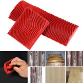 2 vnt Guminis ritininis teptukas, imituojantis medienos grūdelių tekstūrą, sienų dažų šepečiai Meno įspaudimas, pasidaryk pats sienų tapybos įrankis namų dekoravimui