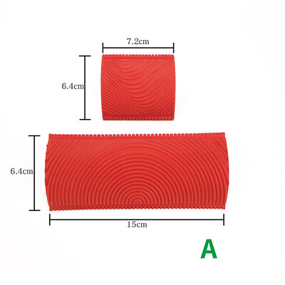 2 vnt Guminis ritininis teptukas, imituojantis medienos grūdelių tekstūrą, sienų dažų šepečiai Meno įspaudimas, pasidaryk pats sienų tapybos įrankis namų dekoravimui