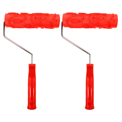 2 vnt tekstūros dažų volelis „pasidaryk pats“ raštuotas grūdėtųjų klijų gumos įspaudas tekstūruotas sienų dekoras