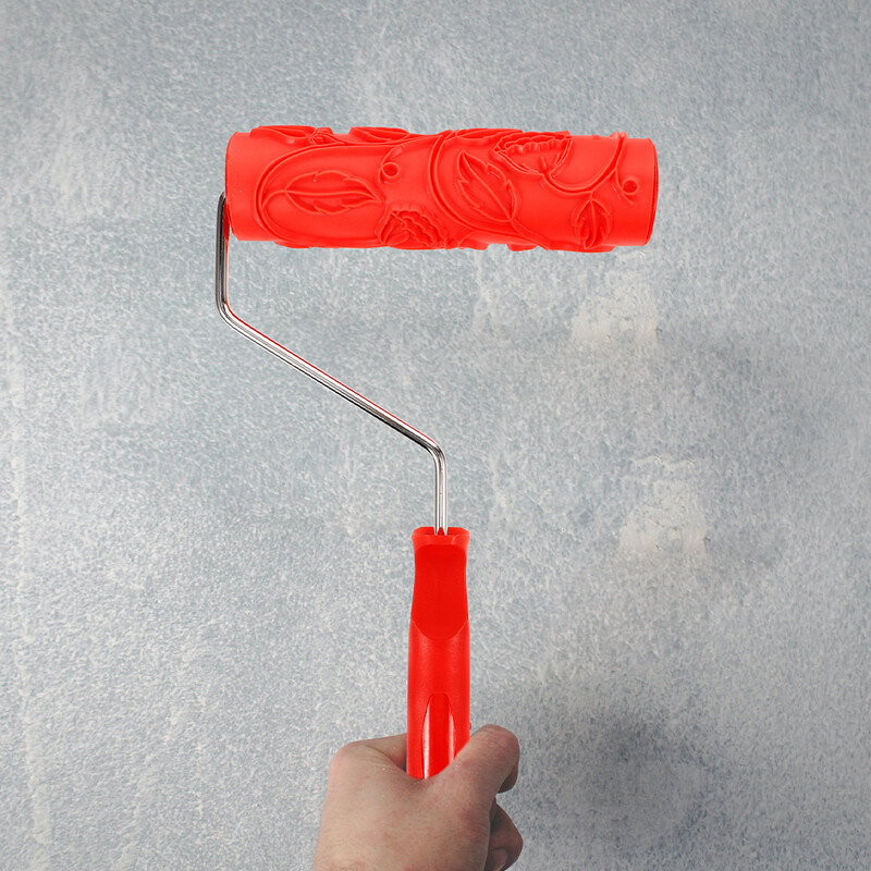 2 vnt tekstūros dažų volelis „pasidaryk pats“ raštuotas grūdėtųjų klijų gumos įspaudas tekstūruotas sienų dekoras