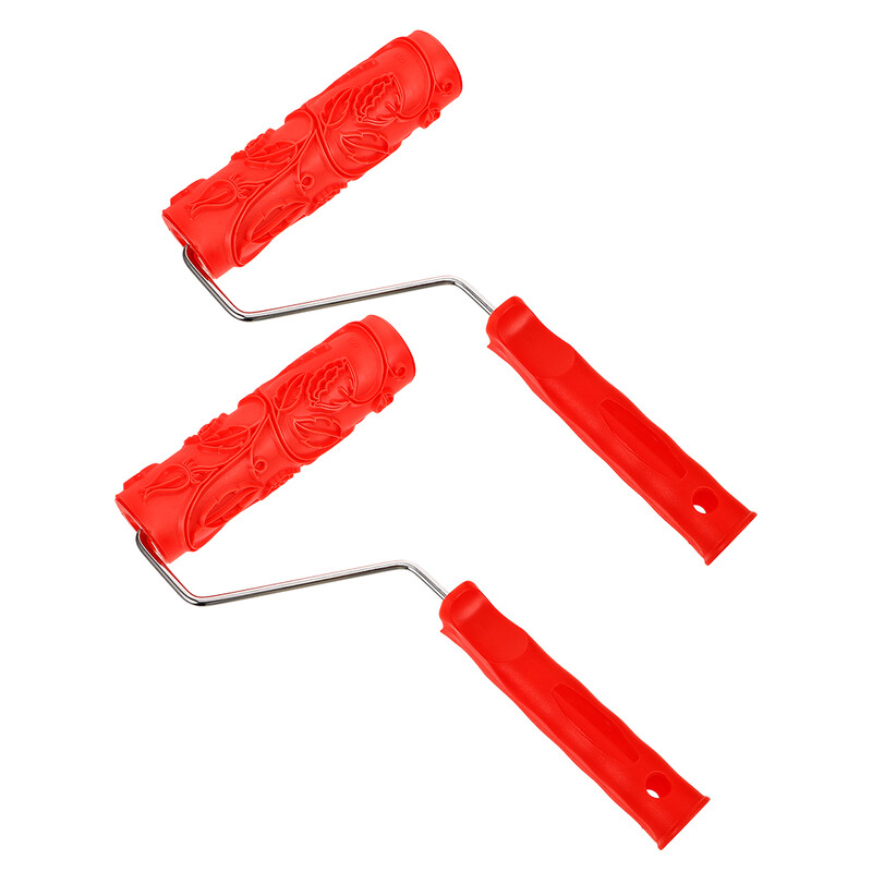 2 vnt tekstūros dažų volelis „pasidaryk pats“ raštuotas grūdėtųjų klijų gumos įspaudas tekstūruotas sienų dekoras