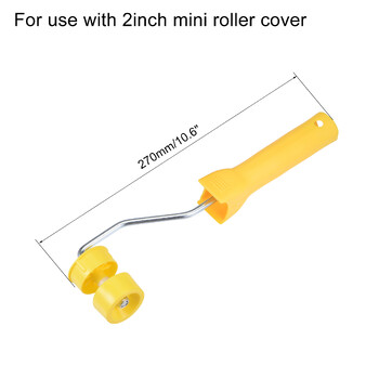 uxcell Paint Roller Frame Fit 2-инчови ролкови капаци Пластмасова дръжка с дължина 10,6 инча за боядисване на стени