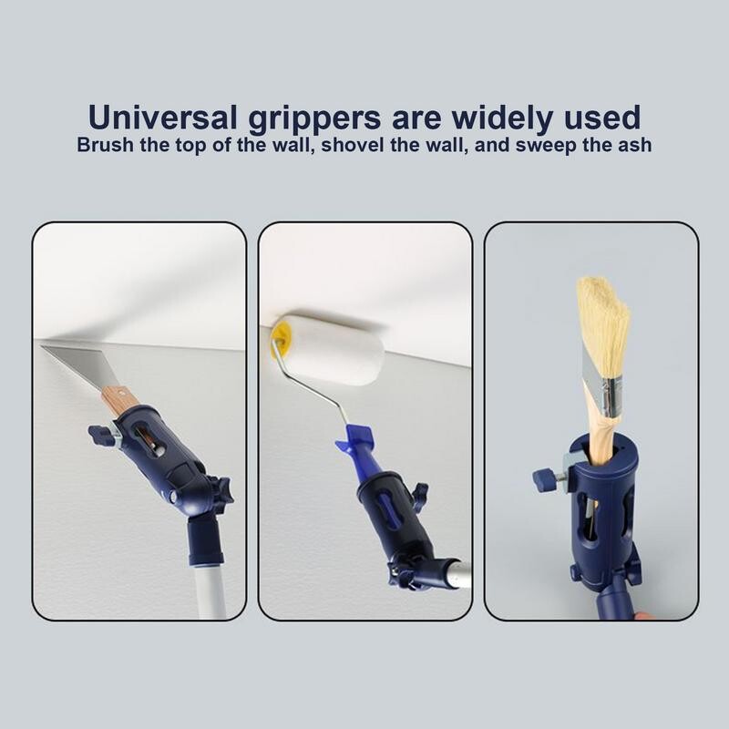 Dažų teptuko ilgintuvas Dažų volelio ilgintuvo stulpo suspaudimo įrankis Teleskopinis strypas Dažų rankenos įrankiai luboms dažyti