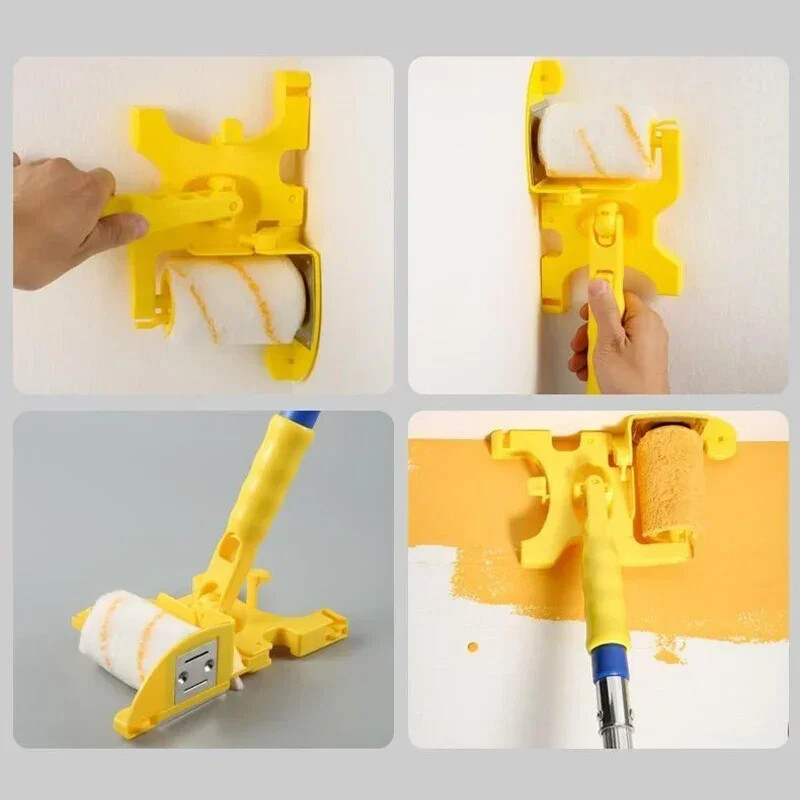 Naujas profesionalus dažų volelių rinkinys, švaraus kirpimo kraštas tapybai valcuojamas daugiafunkcis šepetys, skirtas sienų dažymui