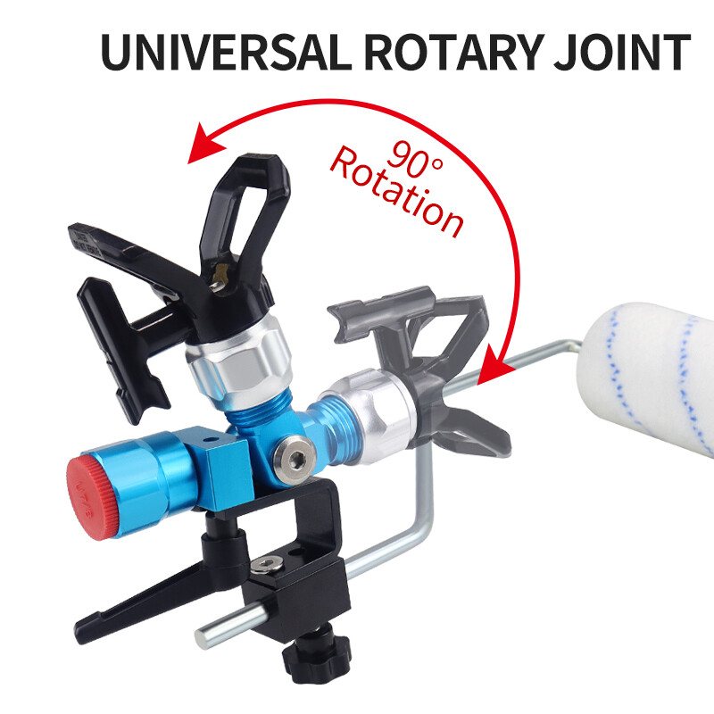 Beorio dažų ritinėlio šepetėlio rankenos įrankio atrama sienų dekoratyvinei medžiagai su 517 antgaliu, besisukanti jungtis, 30 cm ilgintuvas