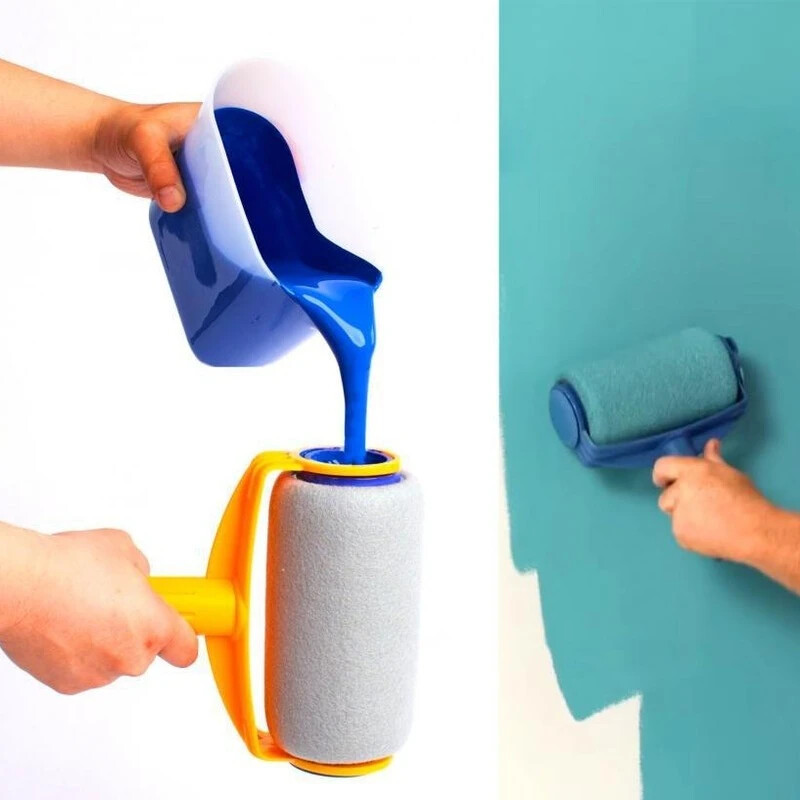 Daugiafunkcinis dažymo ratukas Profesionalus kampinis šepetys Namų biuro sienų dekoravimas „Pasidaryk pats“ teleskopinės rankenos dažai, smulkūs įrankiai