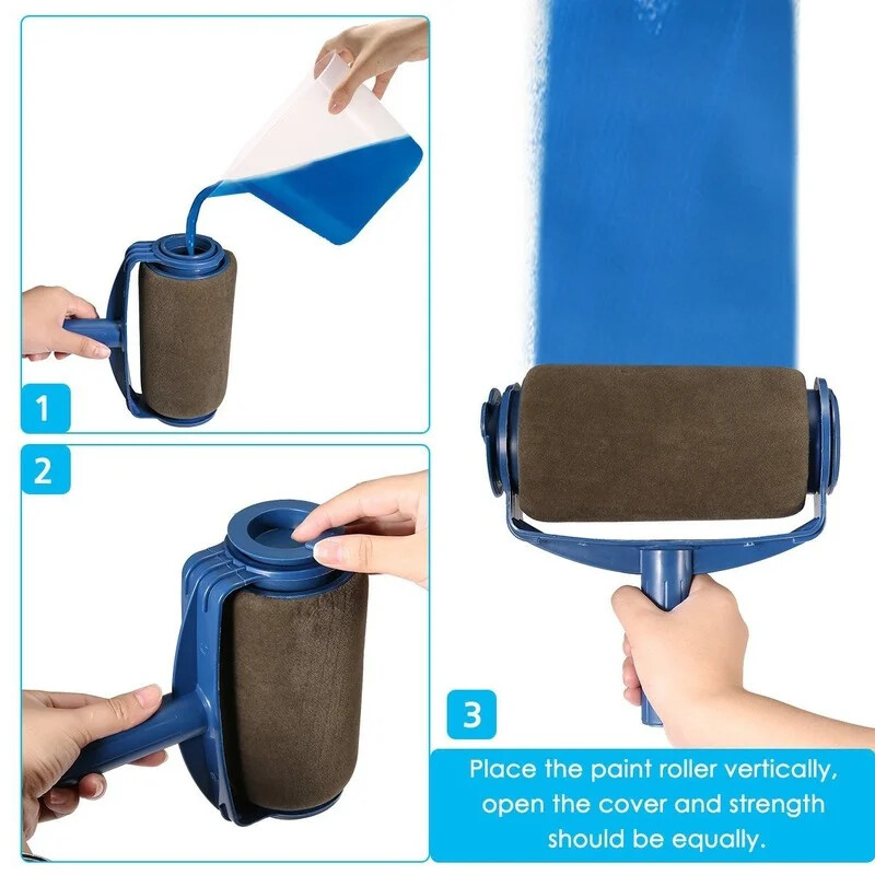 Daugiafunkcinis dažymo ratukas Profesionalus kampinis šepetys Namų biuro sienų dekoravimas „Pasidaryk pats“ teleskopinės rankenos dažai, smulkūs įrankiai