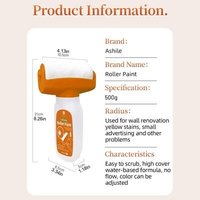 Mažas ritininis dažų šepetys Sienų taisymo ritininiai dažai Nešiojamas buitinis dažų šepetys vonios kambariui Virtuvei Svetainei Tualetui Miegamajame