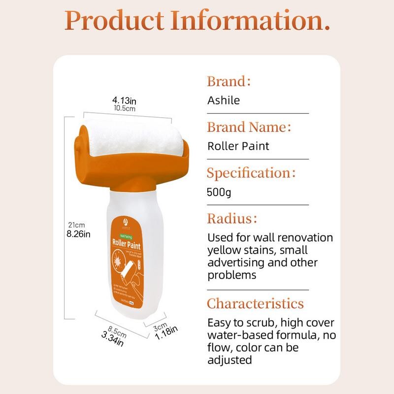 Mažas ritininis dažų šepetys Sienų taisymo ritininiai dažai Nešiojamas buitinis dažų šepetys vonios kambariui Virtuvei Svetainei Tualetui Miegamajame