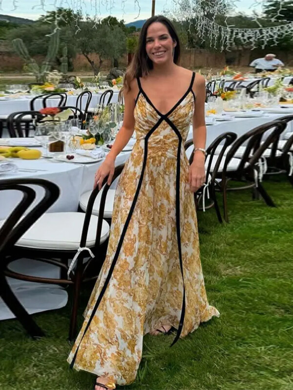 Moteriškos, surišamos su kaklaraiščiu, suknelė Seksuali, laisvi V kaklo raištiniai maksimalūs vasariniai elegantiški biuro moterų kokteilių vakarėliai.